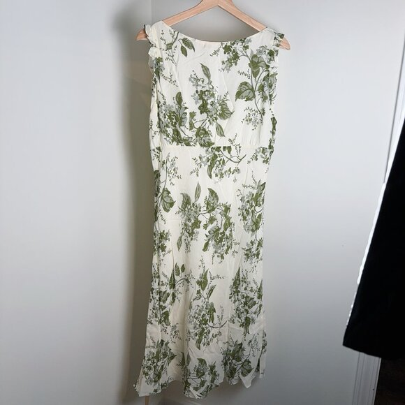 NWT Reformation leni Sage Brush Dress L - Picture 6 of 6